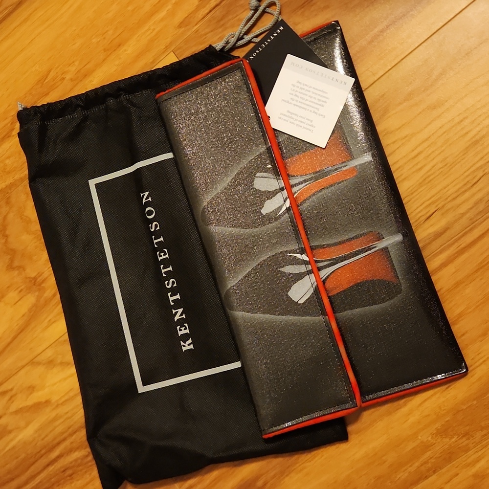 Kent STETSON bag RED Bottoms Black and Red Clutch with Shoe Design ***